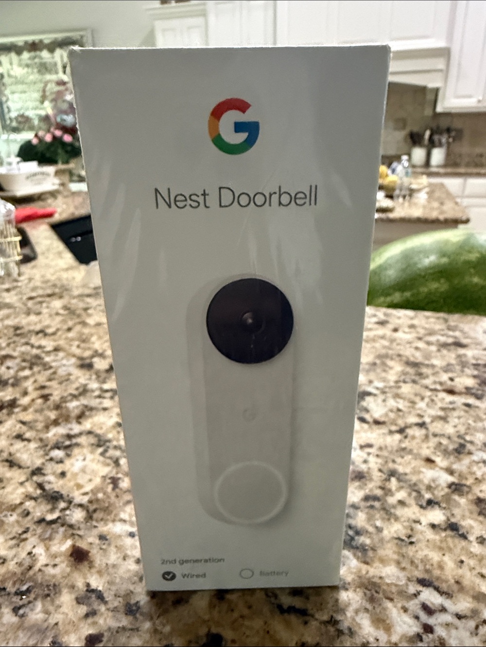 google Nest Doorbell - White Face with Black Camera